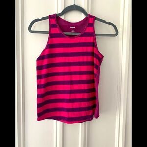 Reebok Pink and purple stripe tank 12-14